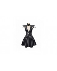 Halloween Jack Skellington Cosplay Costume Noir Robe pour Femmes Tenues Halloween Costumes Cosplay Rôle Play Party