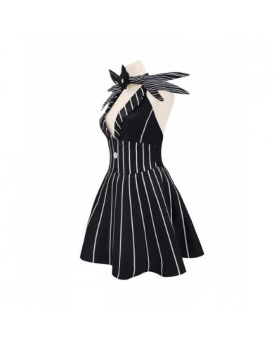 Halloween Jack Skellington Cosplay Costume Noir Robe pour Femmes Tenues Halloween Costumes Cosplay Rôle Play Party