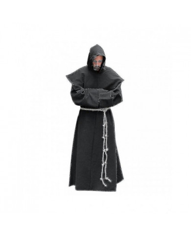 S-5xl Renaissance Moine Clergé Habit Scapulaire Frère Costume Religieux Robe Saint Robe Hommes Prêtre Capuche [...]