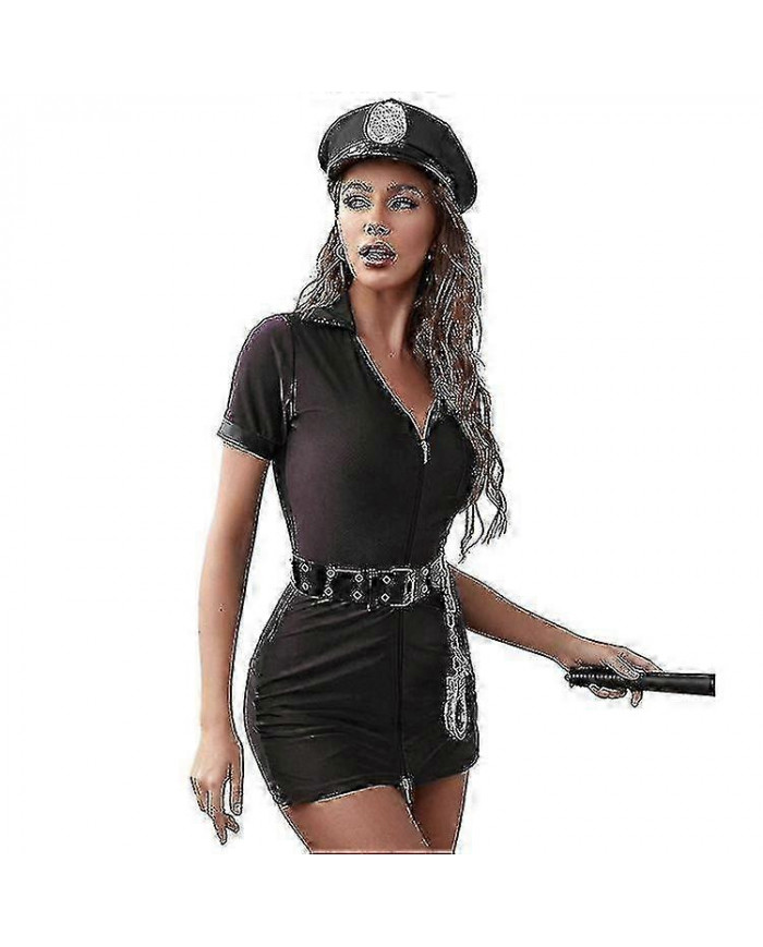 Costume de policière Halloween Cosplay Party Performance Uniforme Set Z
