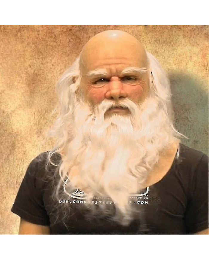 Drôle de Père Noël Masque Complet Super Doux Père Noël Masque Facial Wig Beard Costume Robe Fête de Noël Carnaval [...]
