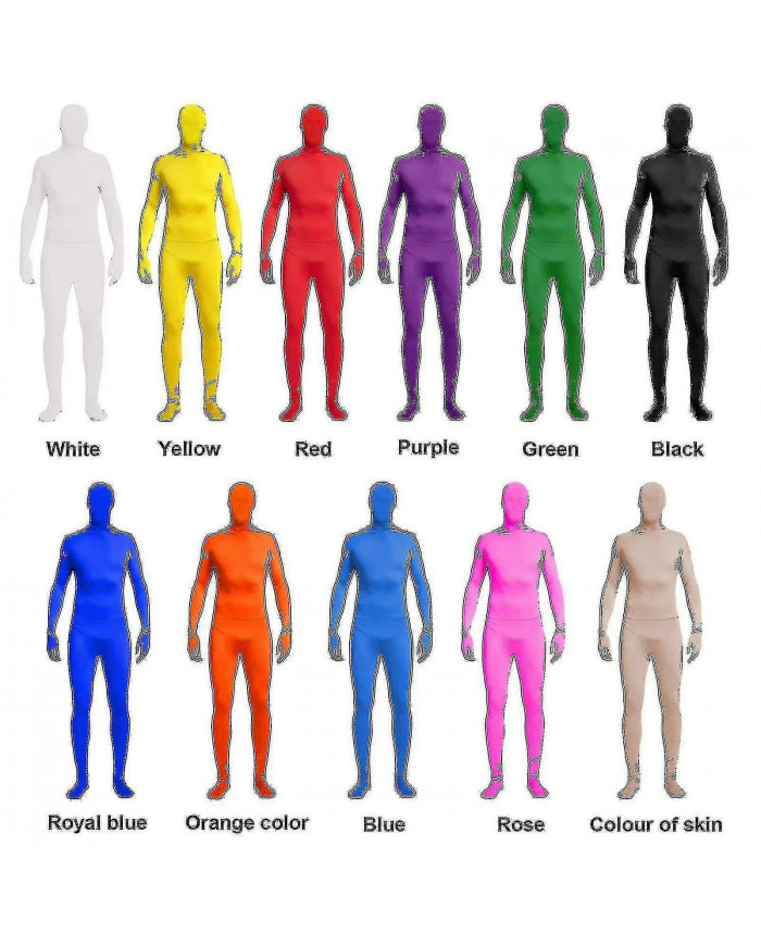 Body complet Unisexe Spandex Stretch Adult Costume Zentai Disappearing Man Body Suit Hk
