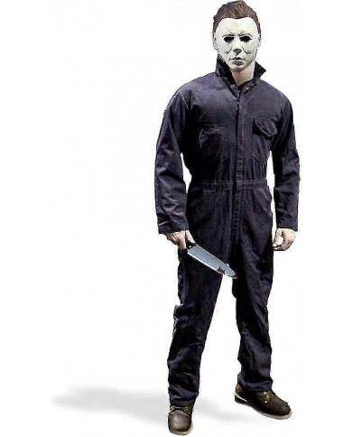 Michael Myers Costume Avec Couteau De Sang Halloween Cosplay Masque Michael Myers Combinaison Pour Adulte - JA