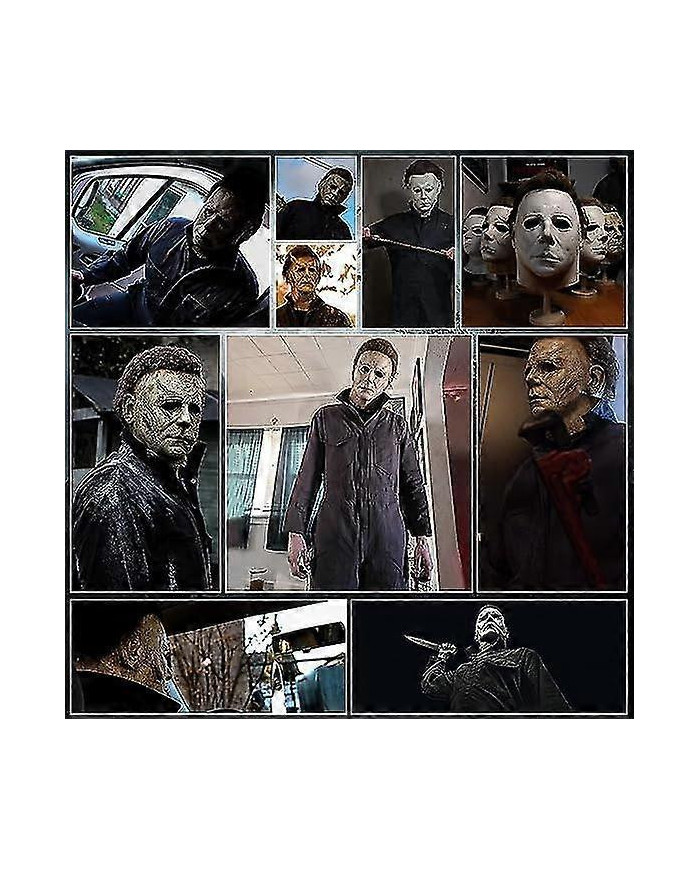 Michael Myers Costume Avec Couteau De Sang Halloween Cosplay Masque Michael Myers Combinaison Pour Adulte - JA
