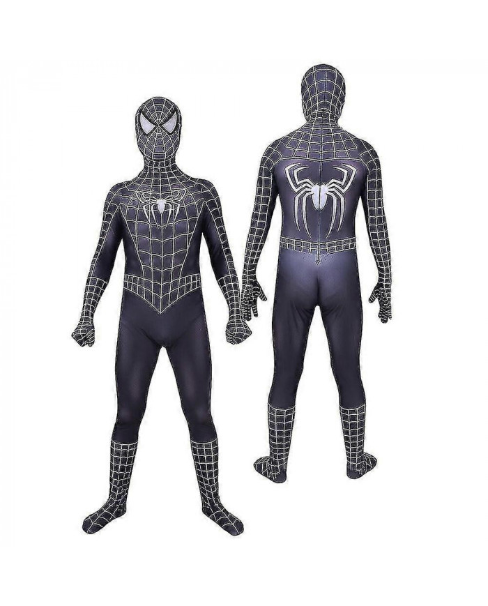 Halloween Homme Noir Remy Spiderman Cosplay Costume Venom Symbiote Remy Suit Body Adulte