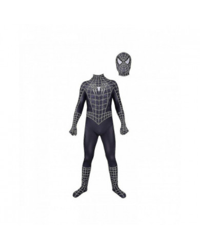 Halloween Homme Noir Remy Spiderman Cosplay Costume Venom Symbiote Remy Suit Body Adulte
