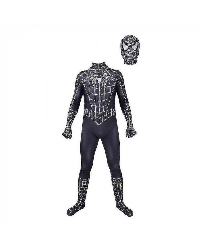 Halloween Homme Noir Remy Spiderman Cosplay Costume Venom Symbiote Remy Suit Body Adulte