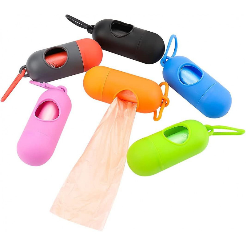 6pcs Dog Poop Pickup Bags Holder,pet Dog Poop Waste Bag Holder, Poop Bag Dispenser For Pet