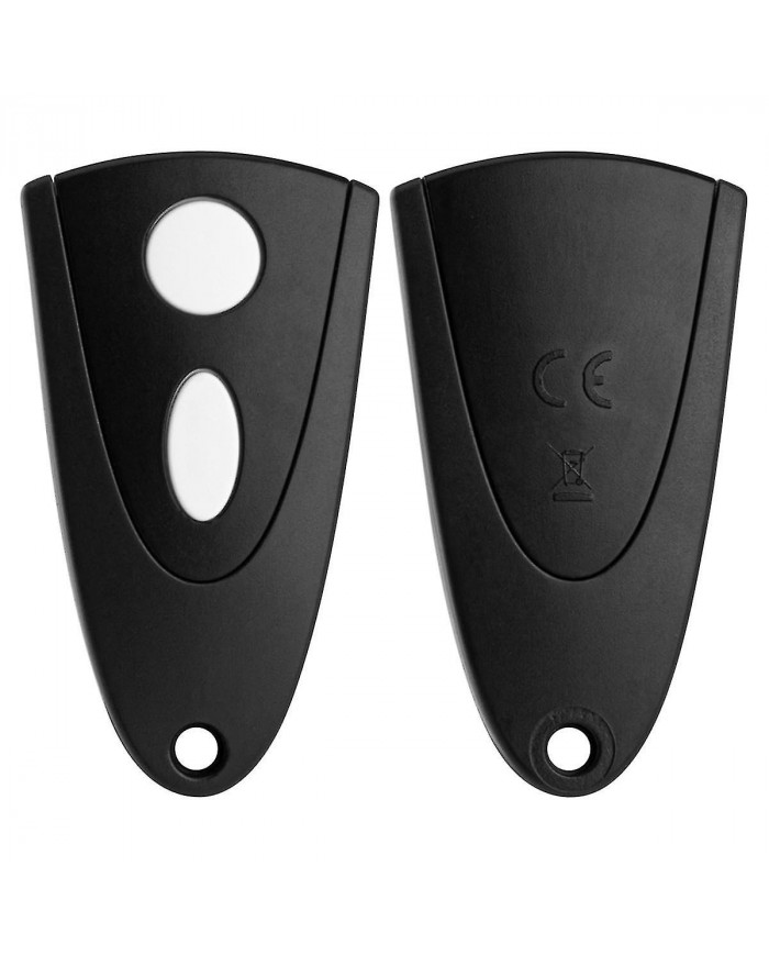 Ouvre-porte de garage 433Mhz pour Tormatic Novotron 502 MAX43-2 / 512 MIX43-2 Télécommande Pack de 2 (clé blanche)