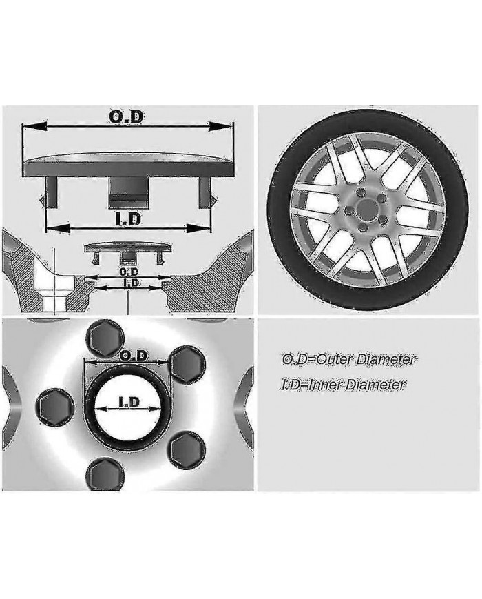 4 54mm Tapas Centrales Cubos De Automviles Para Suzuki Swift Sx4 S-cross Ignis Vitara Solio Bandit Swace, Antixido [...]