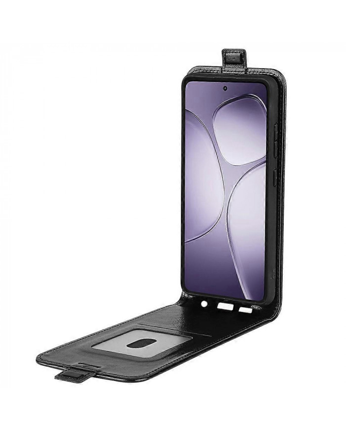 Pour Xiaomi 14T Pro Case avec fentes pour cartes Couvercle de téléphone en cuir à rabat vertical - Noir
