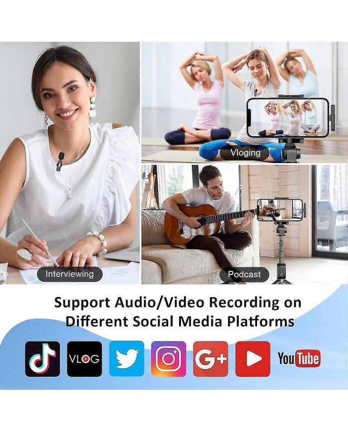 2024 Microphone cravate sans fil professionnel Pack de 2 Enregistrement cristallin à suppression du bruit avec [...]