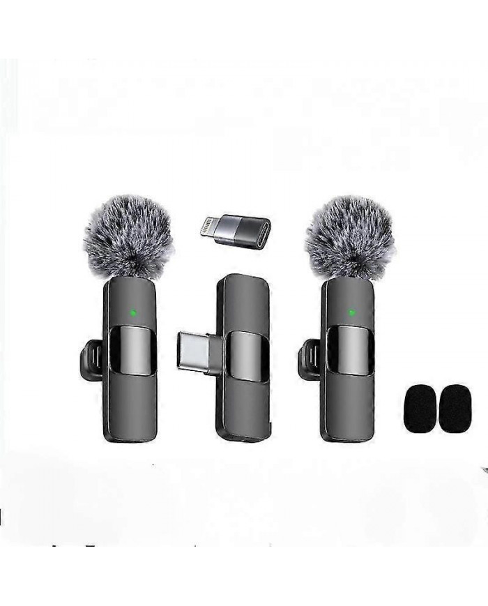 2024 Microphone cravate sans fil professionnel Pack de 2 Enregistrement cristallin à suppression du bruit avec [...]