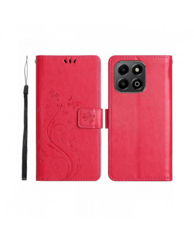 Pour Honor 200 Smart 5G Case Motif Impression PU Cuir Téléphone Portefeuille Housse avec Sangle