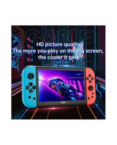 X80 7.0 pouces HD Écran Console de jeu portable 20000 Jeux Console de jeu vidéo