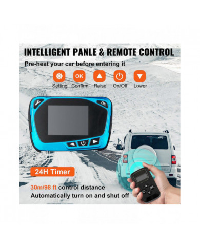 Télécommande de réchauffeur d’air diesel 12V 8KW avec le commutateur LCD bleu pour les camions de camping-car