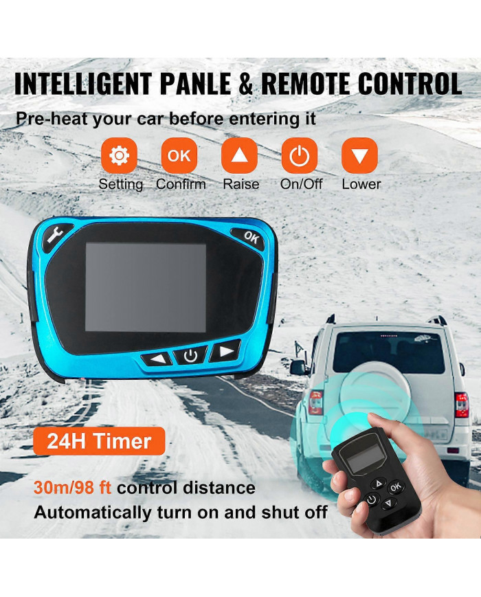 Télécommande de réchauffeur d’air diesel 12V 8KW avec le commutateur LCD bleu pour les camions de camping-car