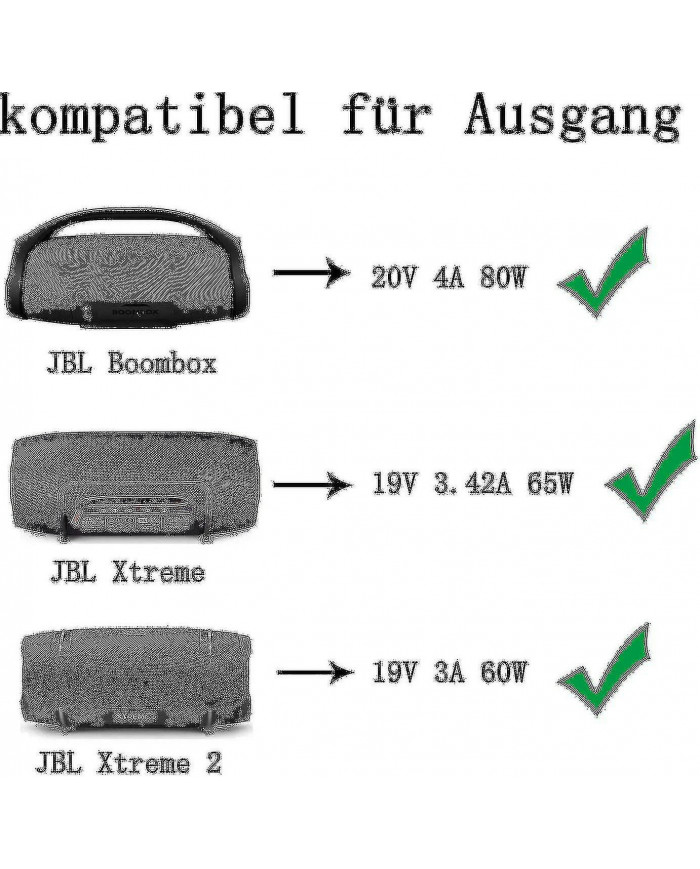 Chargeur 90w pour Jbl Boombox, boombox-2, xtreme, xtreme-2, barre de son Studio, adaptateur secteur de haut- [...]