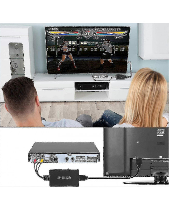 Convertisseur Rca vers HDMI, composite pour prendre en charge 1080p Pal