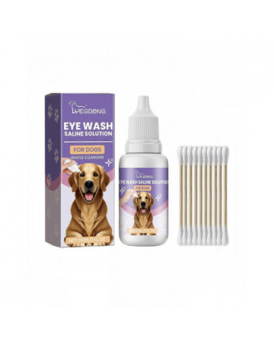 1-3X Fluide de nettoyage salin naturel pour les yeux spécifique aux chiens pour gérer les taches de larmes et [...]