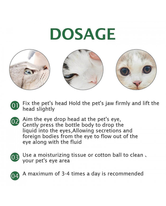1-3X Fluide de nettoyage salin naturel pour les yeux spécifique aux chiens pour gérer les taches de larmes et [...]