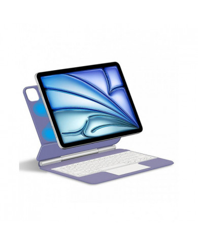 Pour iPad Air 13 (2024) (M2) Clavier Bluetooth à étui magnétique flottant avec trackpad multi-touch - Pu