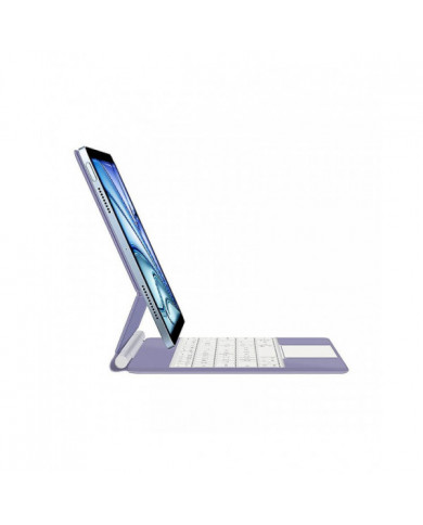 Pour iPad Air 13 (2024) (M2) Clavier Bluetooth à étui magnétique flottant avec trackpad multi-touch - Pu