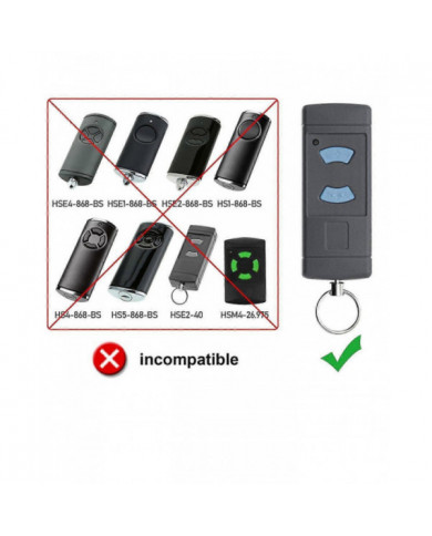 Lot de 2 émetteurs portatifs à distance pour porte de garage de remplacement pour HSE2-868 HS4-868 HSM4-868 Promatic
