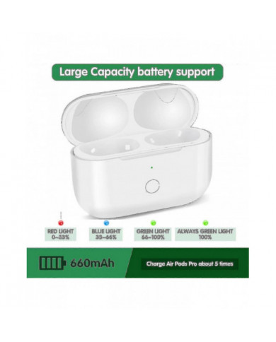 Pour Airpods Pro 1/2 Remplacement Cas de charge sans fil Écouteur 660 Mah Chargeur Case Support Sans Fil Ch