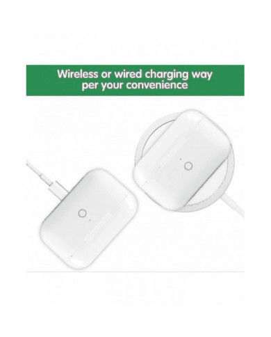 Pour Airpods Pro 1/2 Remplacement Cas de charge sans fil Écouteur 660 Mah Chargeur Case Support Sans Fil Ch