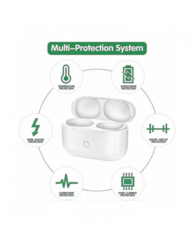 Pour Airpods Pro 1/2 Remplacement Cas de charge sans fil Écouteur 660 Mah Chargeur Case Support Sans Fil Ch