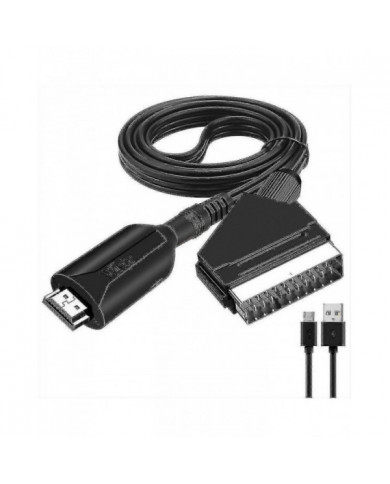 Hdmi To Scart Câble 1 mètre de long Connexion directe Conversi Fk pratique