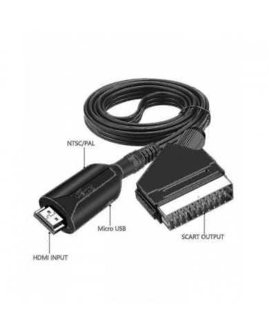 Hdmi To Scart Câble 1 mètre de long Connexion directe Conversi Fk pratique