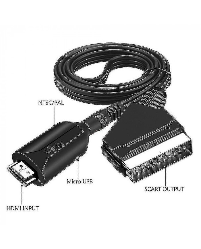 Hdmi To Scart Câble 1 mètre de long Connexion directe Conversi Fk pratique