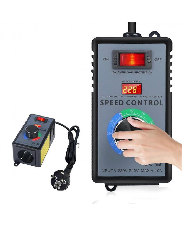 Régulateur de vitesse 230 V, convertisseur de fréquence 230 V, régulateur de tension moteur AC 220 V 10 A [...]