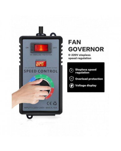 Régulateur de vitesse 230 V, convertisseur de fréquence 230 V, régulateur de tension moteur AC 220 V 10 A [...]