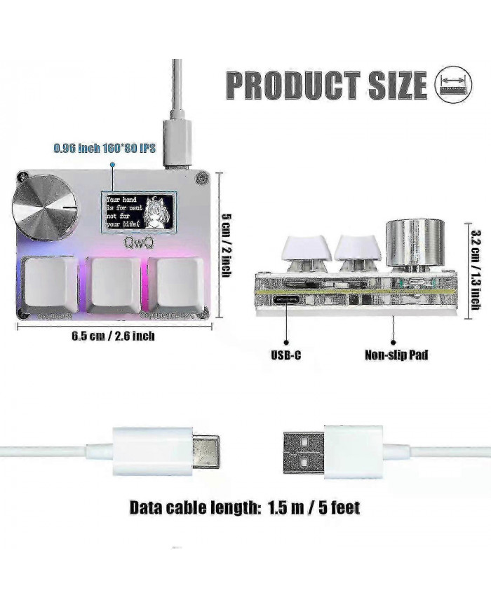 Sayodevice Osu O3c Commutateurs Hall à gâchette rapide Commutateurs linéaires magnétiques Clavier avec bouton et [...]