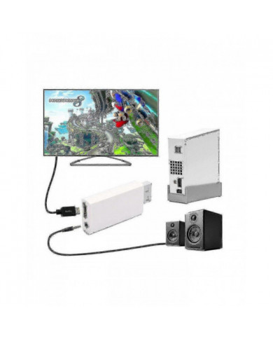 Adaptateur convertisseur Wii vers HDMI avec câble de conversion haute vitesse de 1,5 m