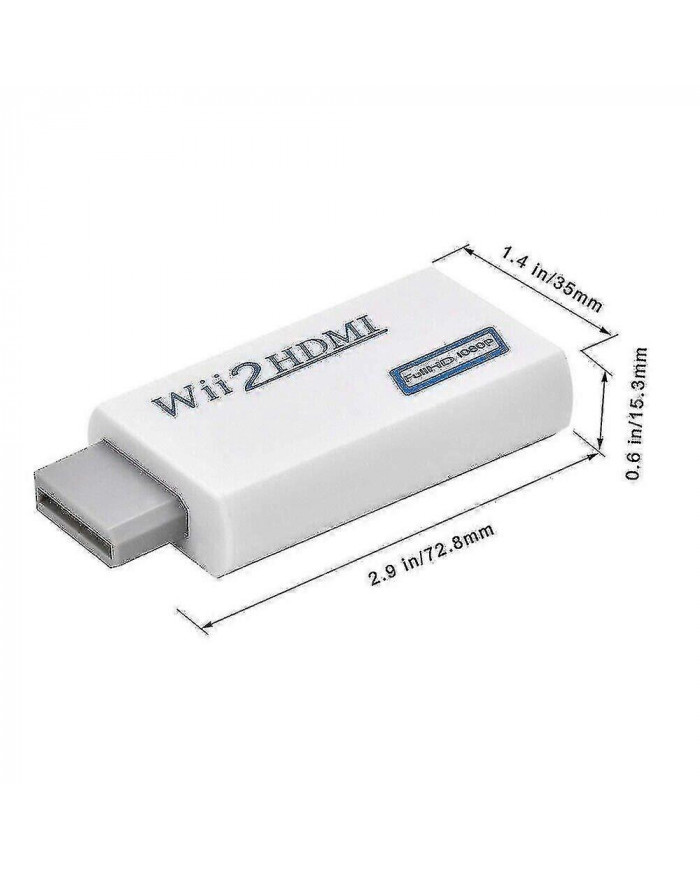 Adaptateur convertisseur Wii vers HDMI avec câble de conversion haute vitesse de 1,5 m