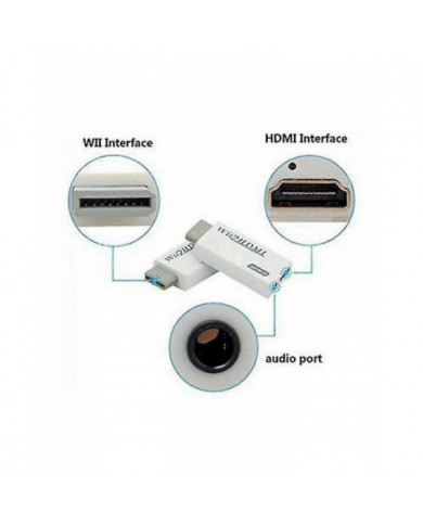 Adaptateur convertisseur Wii vers HDMI avec câble de conversion haute vitesse de 1,5 m