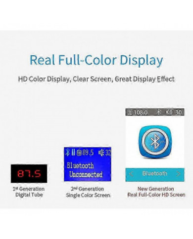 Adaptateur Dab/Dab+ avec chargement USB, Bluetooth et 2 écrans radio numériques