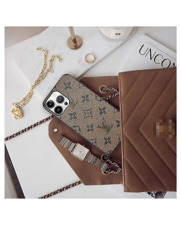 Coque de téléphone pour femme Iphone 15-11 de luxe, coque en cuir PU de style classique, coque de téléphone mince [...]