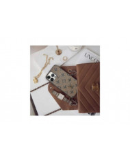 Coque de téléphone pour femme Iphone 15-11 de luxe, coque en cuir PU de style classique, coque de téléphone mince [...]