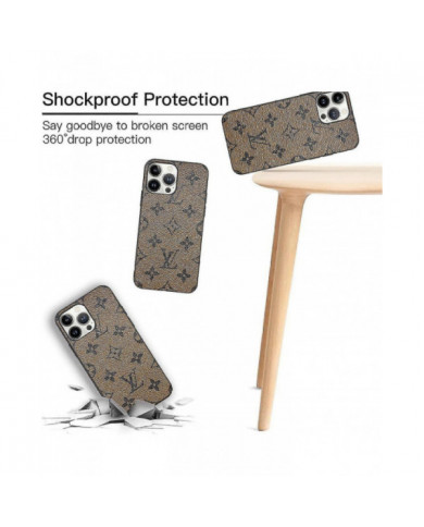 Coque de téléphone pour femme Iphone 15-11 de luxe, coque en cuir PU de style classique, coque de téléphone mince [...]