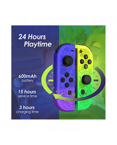 Manette de jeu pour Nintendo Switch, manette sans fil avec double vibration, réveil/capture d’écran/contrôle de [...]