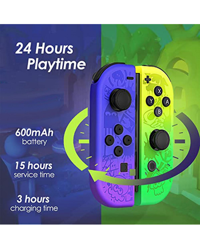 Manette de jeu pour Nintendo Switch, manette sans fil avec double vibration, réveil/capture d’écran/contrôle de [...]