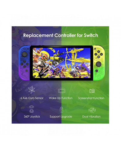 Manette de jeu pour Nintendo Switch, manette sans fil avec double vibration, réveil/capture d’écran/contrôle de [...]