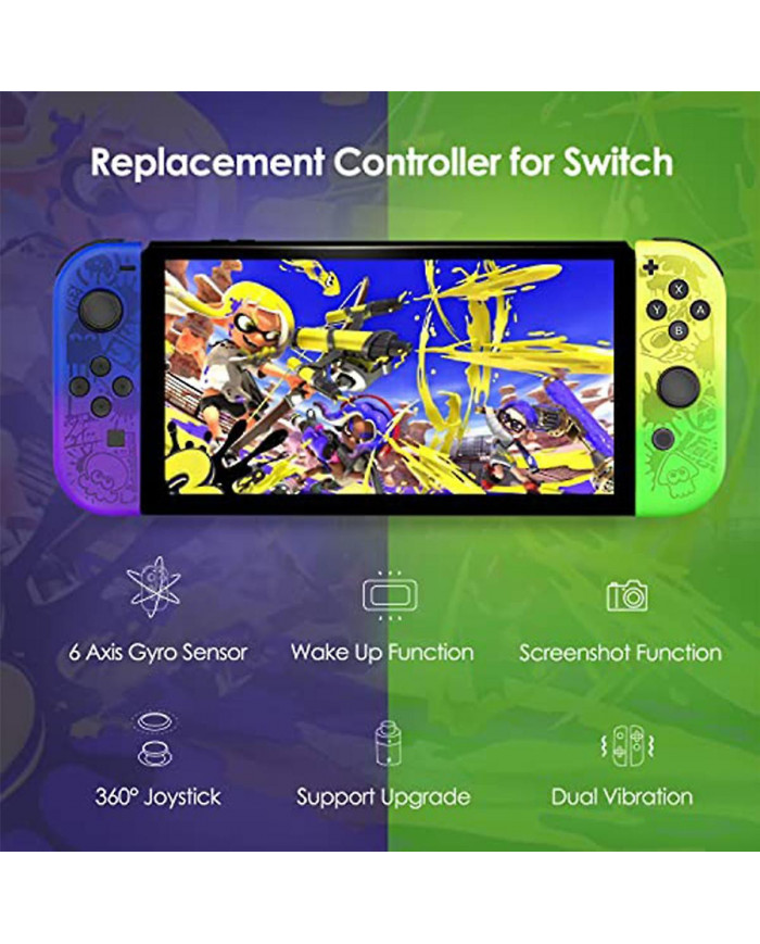 Manette de jeu pour Nintendo Switch, manette sans fil avec double vibration, réveil/capture d’écran/contrôle de [...]