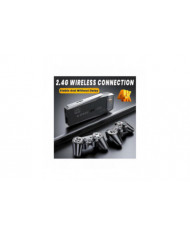 20000+ jeux 4K sans fil rétro console de jeu, plug and play bâton de jeu vidéo avec contrôleurs sans fil 2.4G (64G)