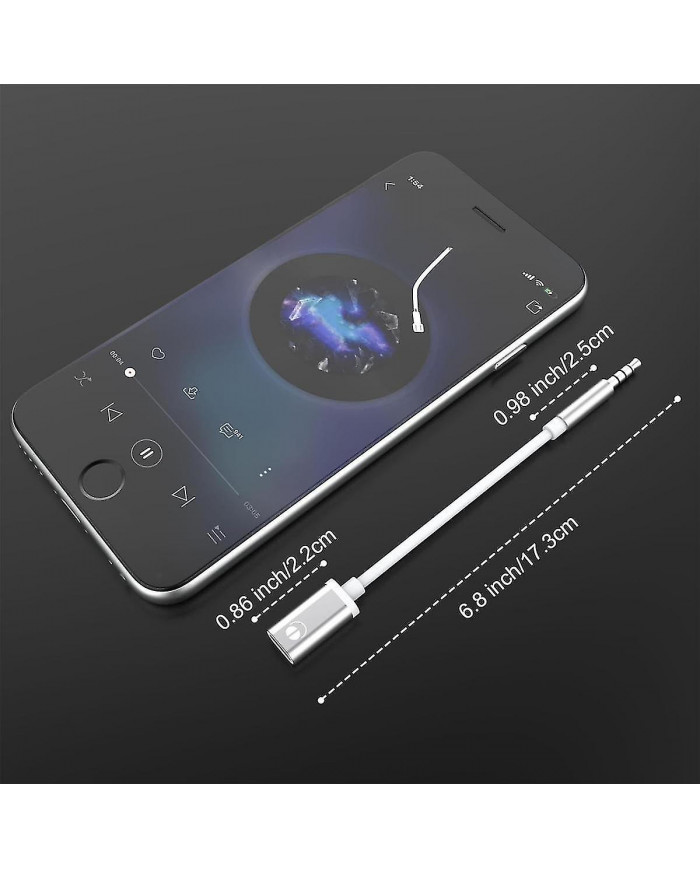 Cordon de câble audio mâle de type C femelle de 3,5 mm, adaptateur audio audio analogique pour casque d’écoute [...]